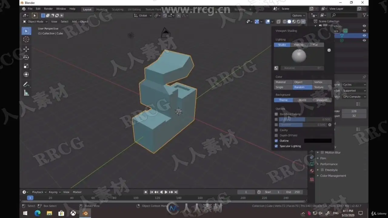 Blender建模动画渲染全面技能训练视频教程