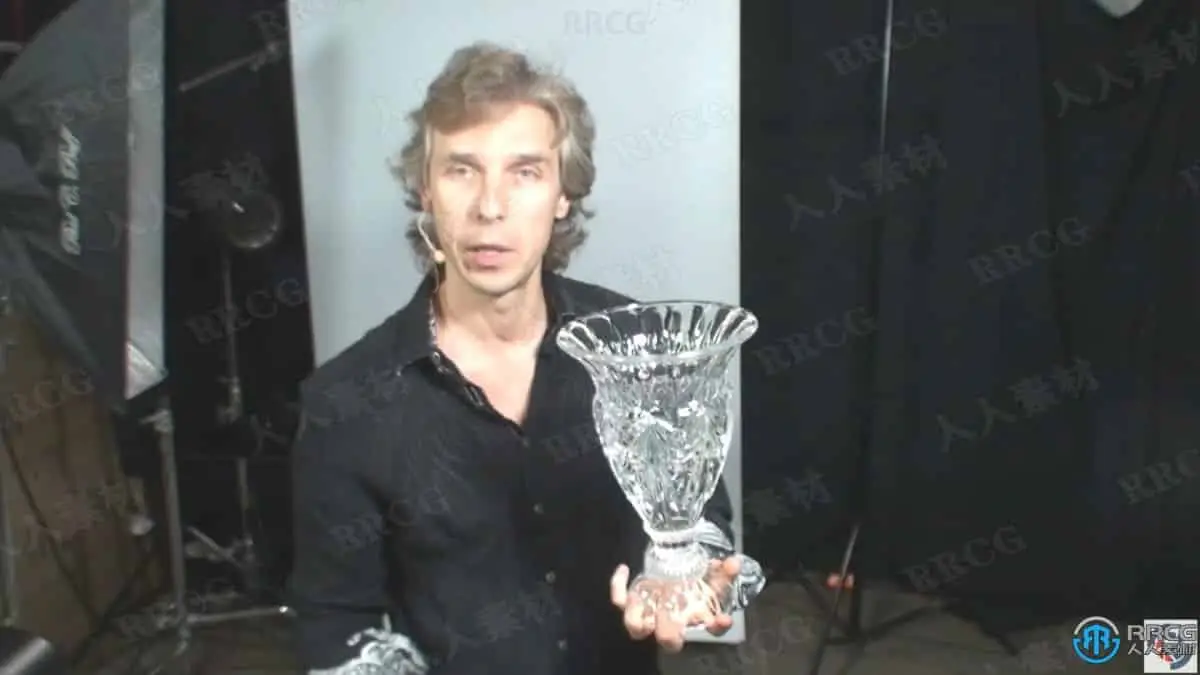 玻璃水晶花瓶摄影拍摄工作流程视频教程 摄影摄像教程 人人CG (3)