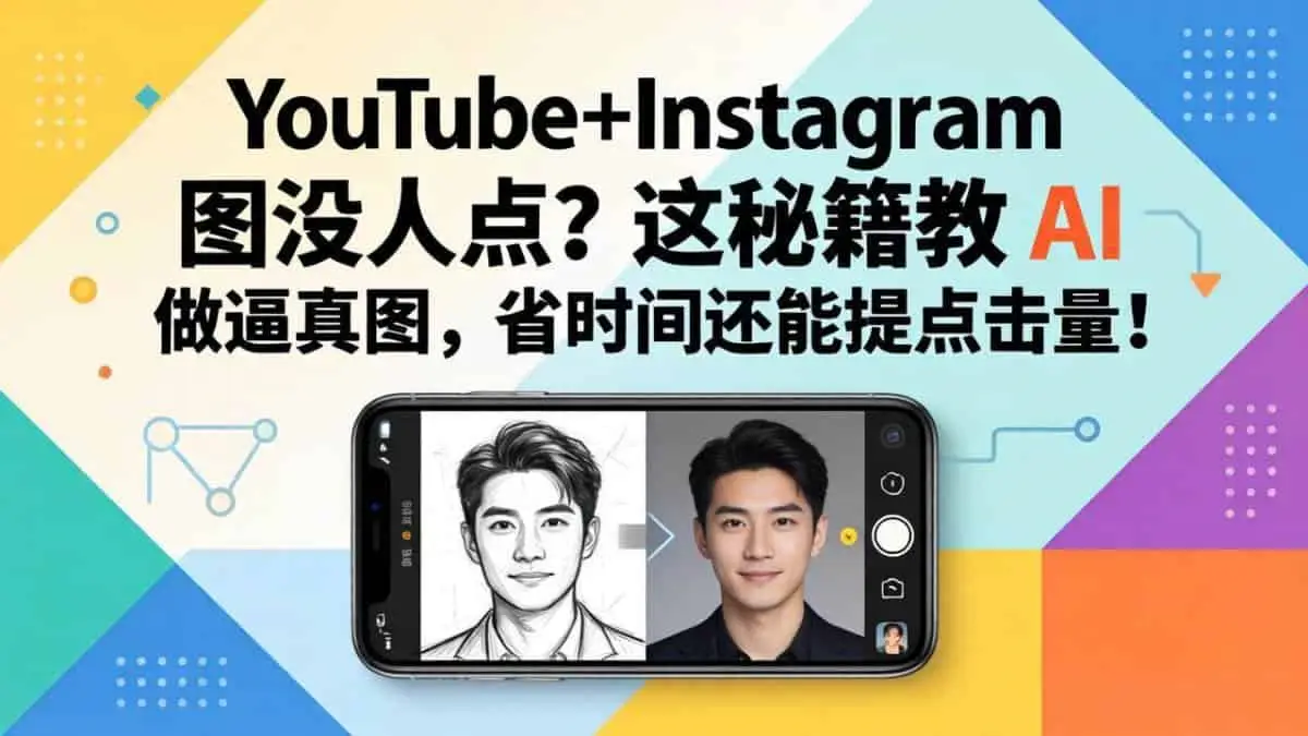 （17911期）YouTube+Instagram图没人点？这秘籍教 AI 做逼真图，省时间还能提点击量