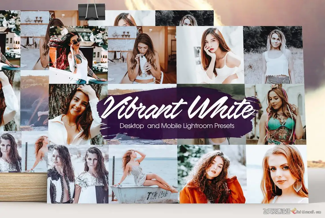 充满活力明亮通透灰白色LR预设/手机APP滤镜Vibrant White Lightroom Presets