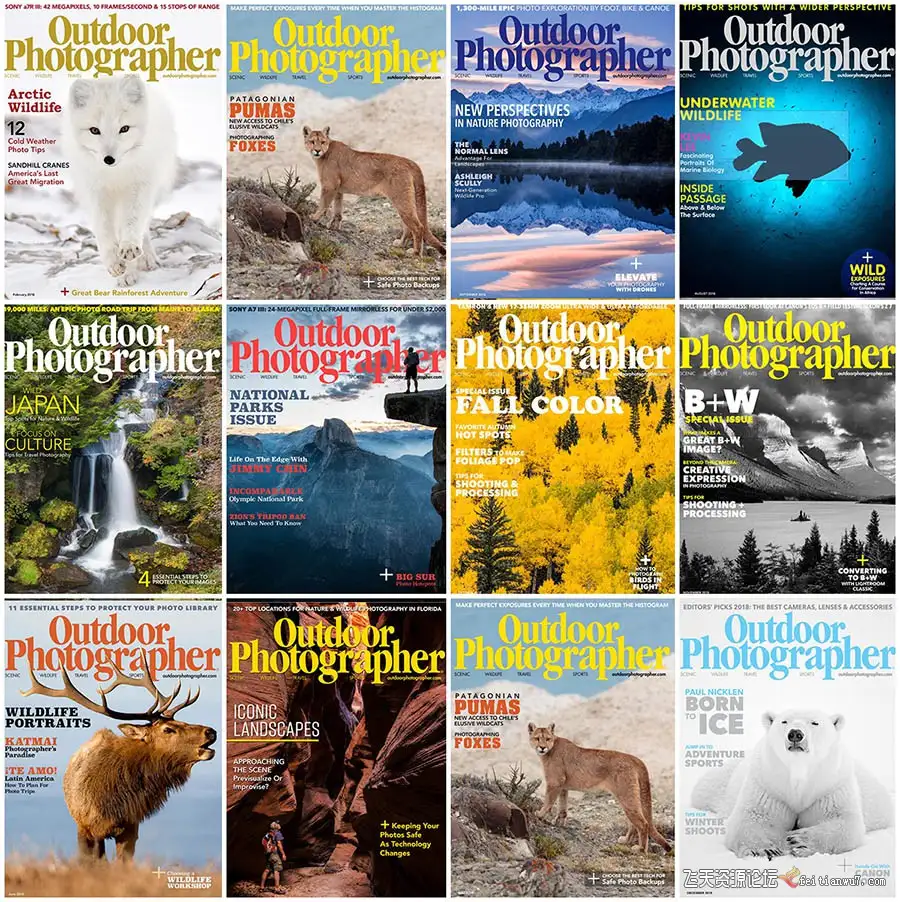 Outdoor Photographer 户外摄影师 - 2018年全年摄影杂志1-11期合集