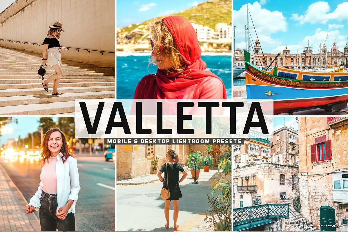 瓦莱塔专业旅拍风光人像Lightroom预设/APP预设Valletta Pro Lightroom Preset