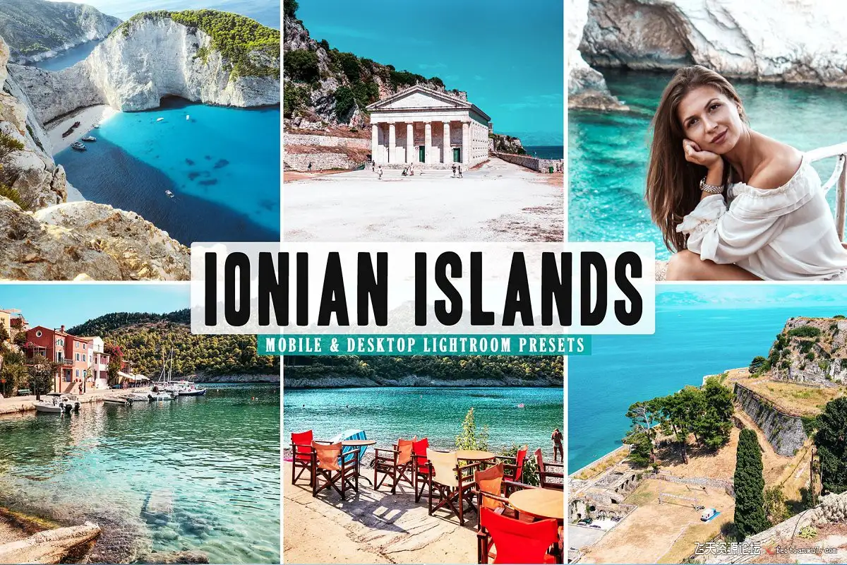 爱奥尼亚群岛旅拍风光人像LR预设/移动APP预设Ionian Islands Pro Lightroom Presets