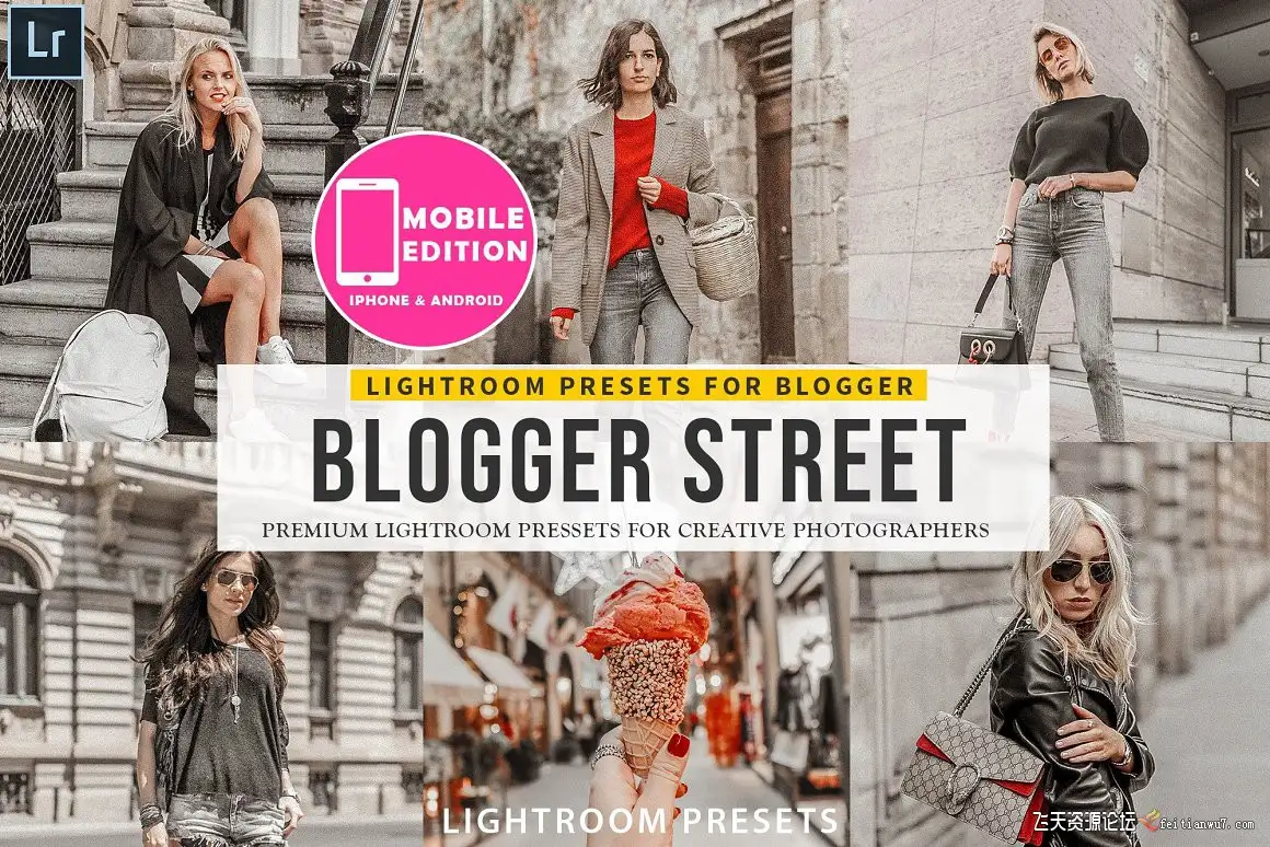 INS流行时尚街拍人像LR预设/移动APP调色滤镜Blogger Street Lightroom Presets