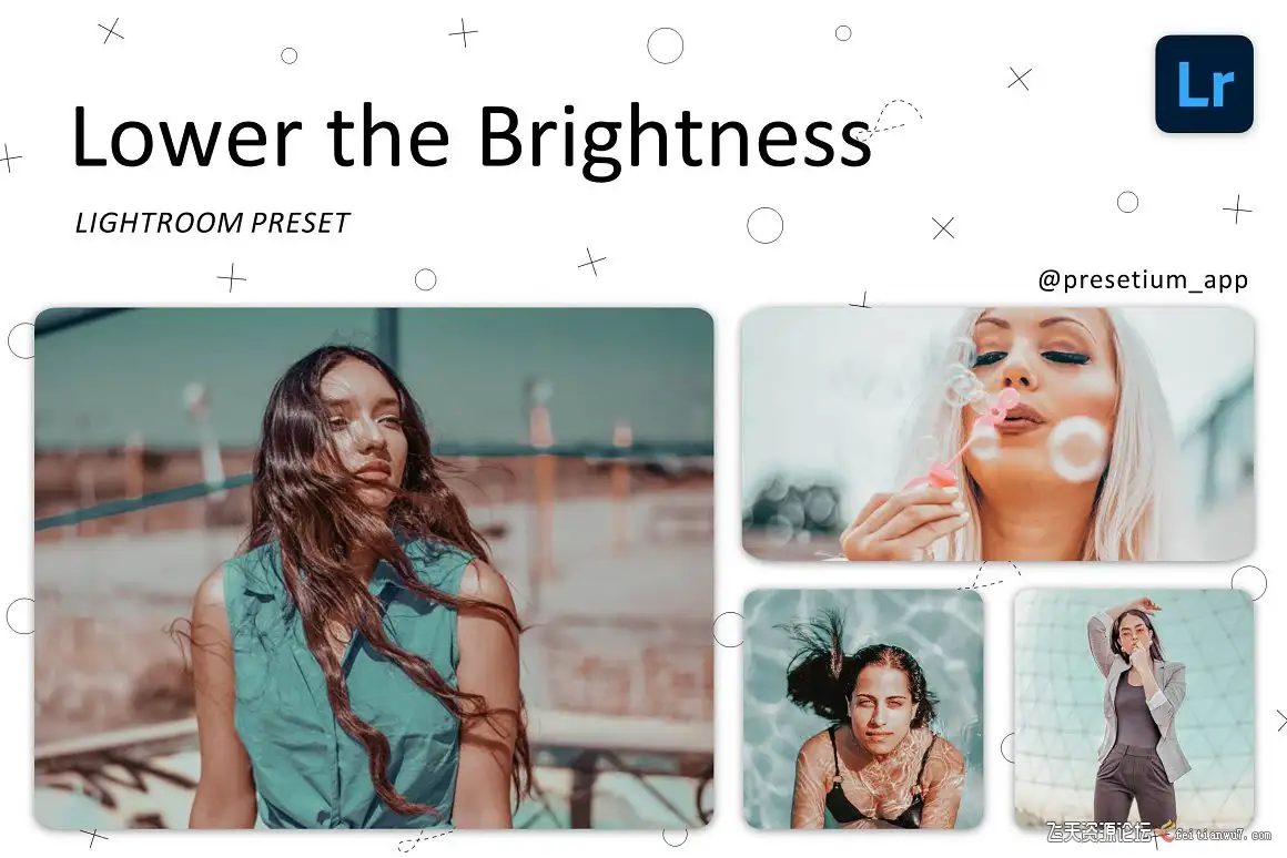 低保和旅拍人像电影胶片LR预设/移动APP预设Lower Brightness - Lightroom Presets