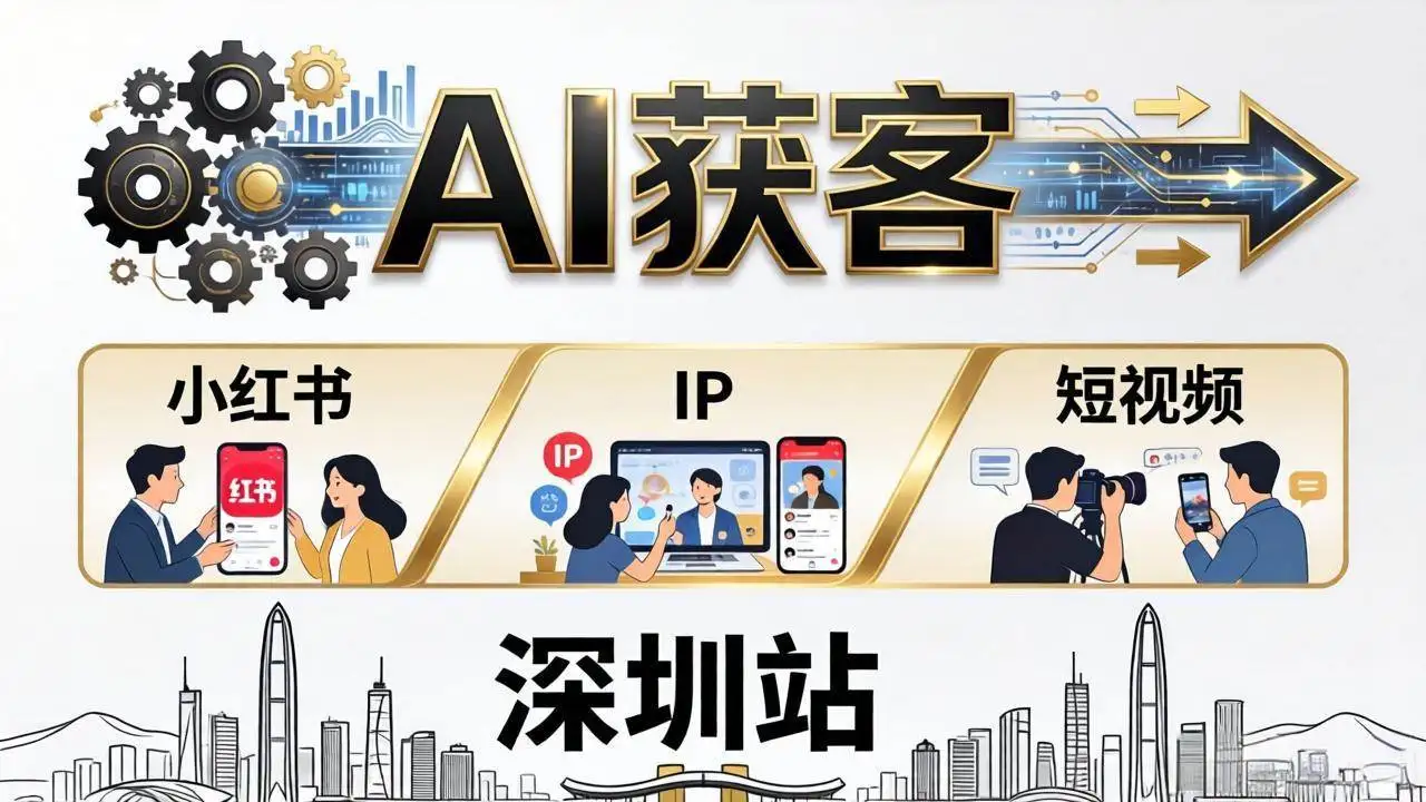 （18226期）2026AI获客大课深圳站：4月17日-19日3天2夜拆透小红书+IP+短视频，老板操盘手必来