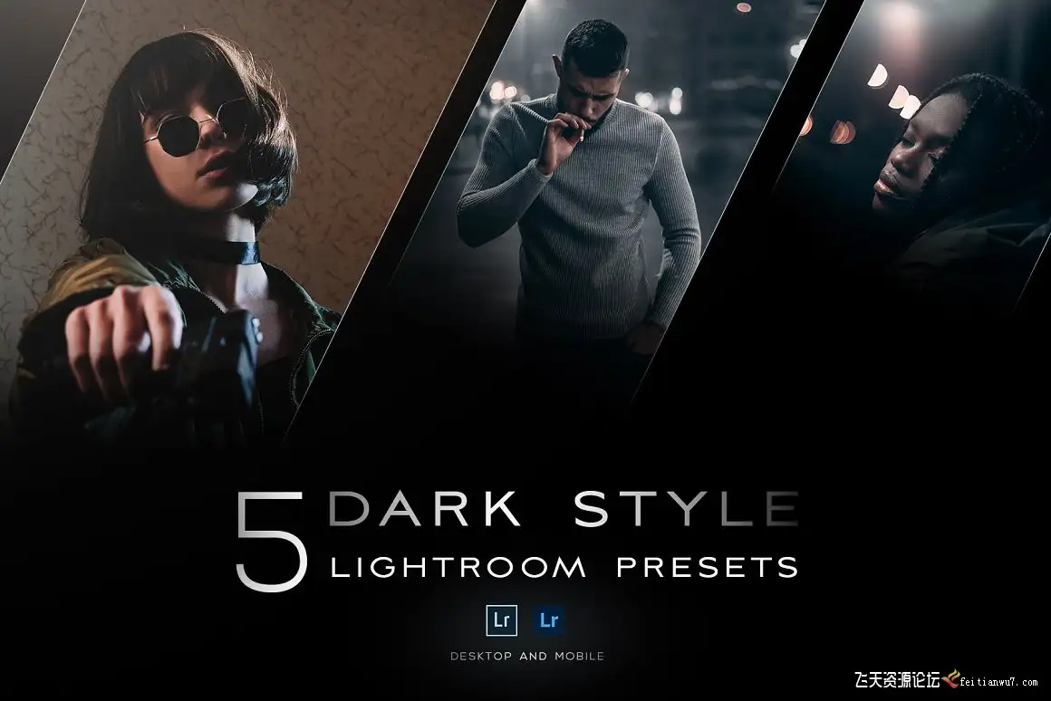 伊莱贾·穆罕默德-城市街道电影胶片LR预设/APP滤镜Dark style Lightroom presets
