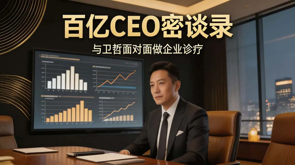 百亿CEO密谈录：与卫哲面对面做企业诊疗