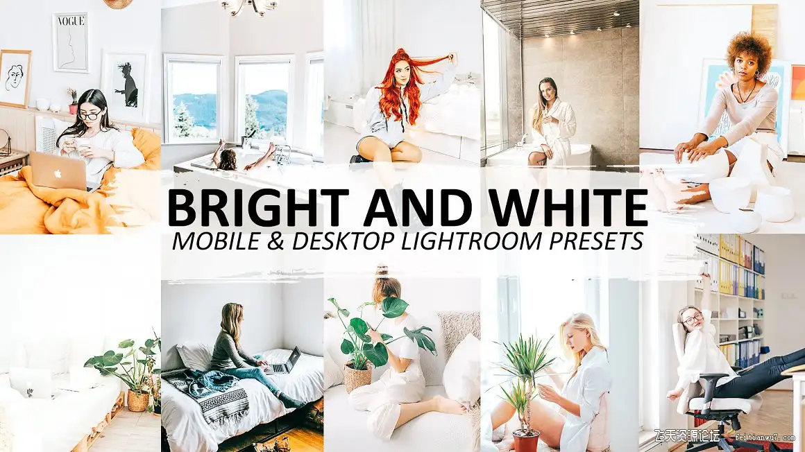 明亮清新通透私房人像Lightroom预设/APP滤镜Bright and White Lightroom Preset