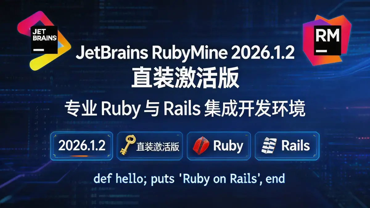 JetBrains RubyMine 2026.1.2 直装激活版 | 专业 Ruby 与 Rails 集成开发环境插图 15a34c368af94610a900a8cccc23c62b~tplv a9rns2rl98 image.jpeg