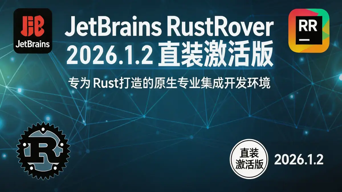 JetBrains RustRover 2026.1.2 直装激活版 | 专为 Rust 打造的原生专业集成开发环境插图 d9d100b883ae4815b55230ac4002d63d~tplv a9rns2rl98 image.jpeg