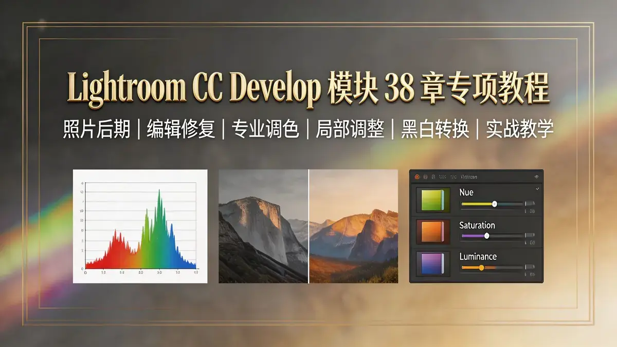 Lightroom中进行照片编辑修复后期处理视频教程