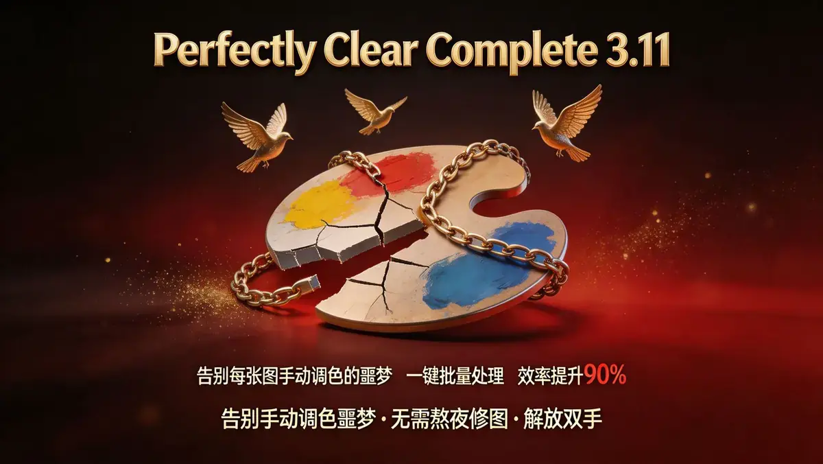 Perfectly Clear Complete 3.11：AI 全自动修图引擎，让批量调色从数小时压缩至几分钟