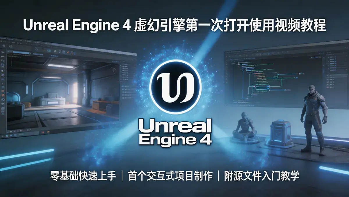 Unreal Engine虚幻引擎第一次打开如何使用视频教程