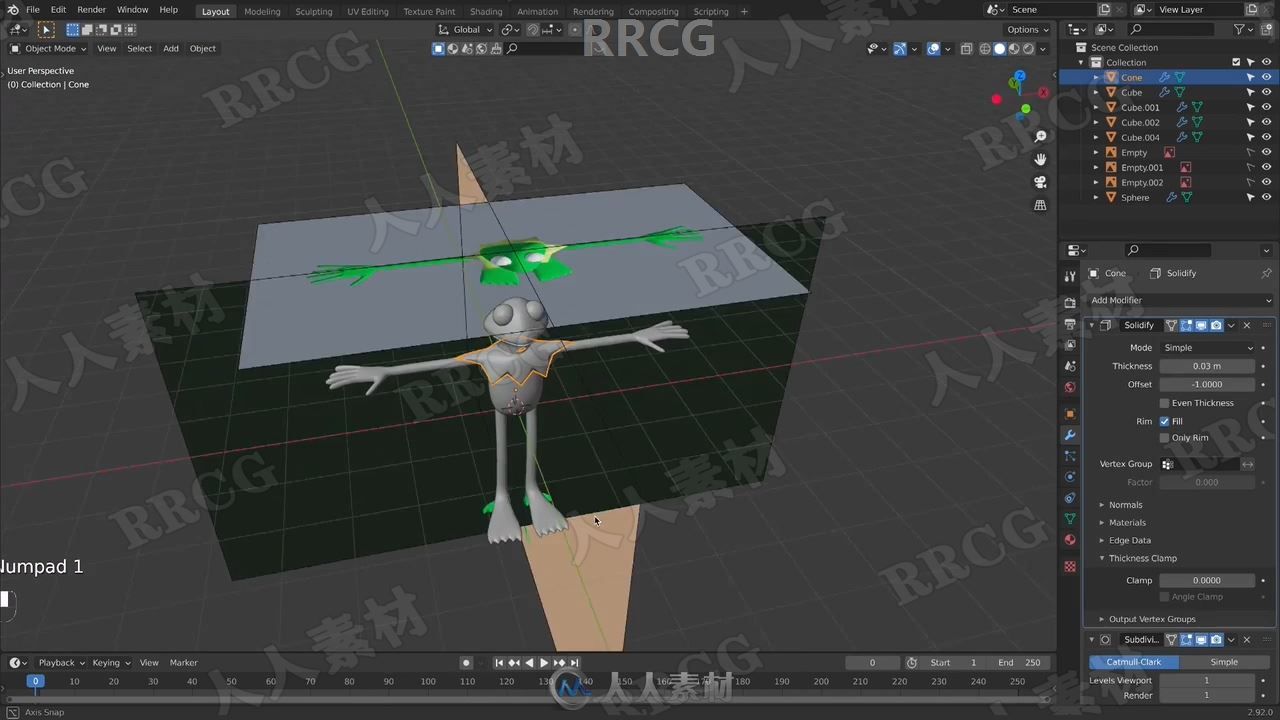 Blender小青蛙角色完整实例制作工作流程视频教程 (7)