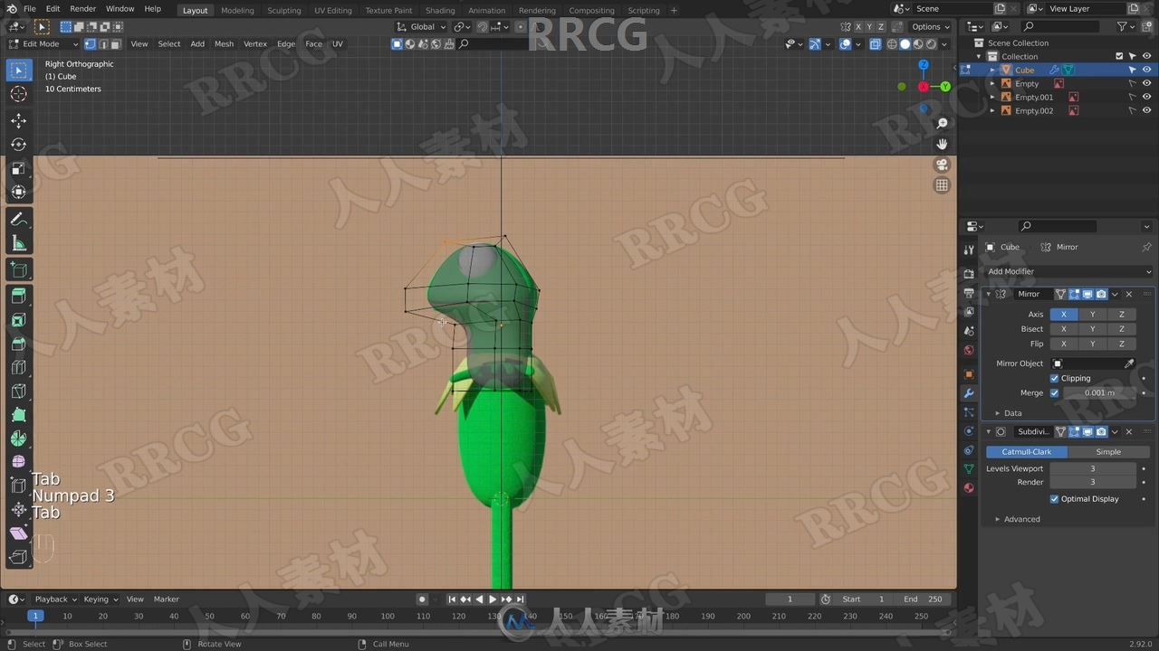 Blender小青蛙角色完整实例制作工作流程视频教程 (3)