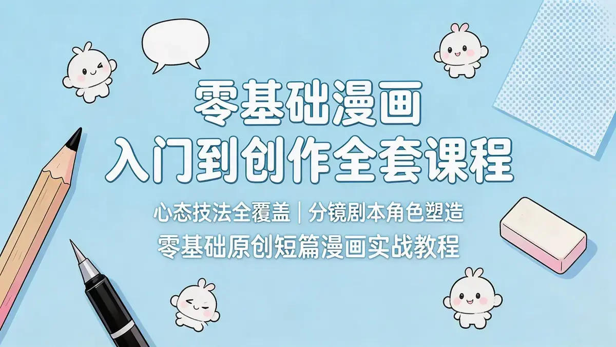 零基础漫画入门到创作全套课程：从分镜设计到短篇实战的系统化指南