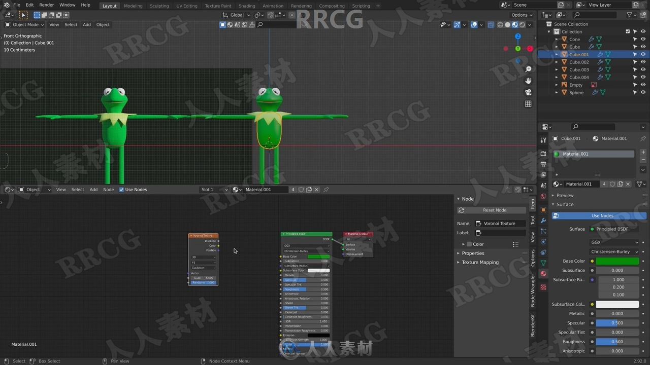 Blender小青蛙角色完整实例制作工作流程视频教程 (8)