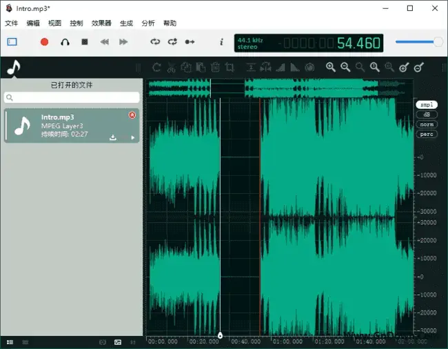 <a href='https://www.sblzyw.com/tag/ocenaudio'>ocenaudio</a> v3.19.2 多语便携版 免费专业录音 + 多轨编辑 + 批量音频处理 (1)