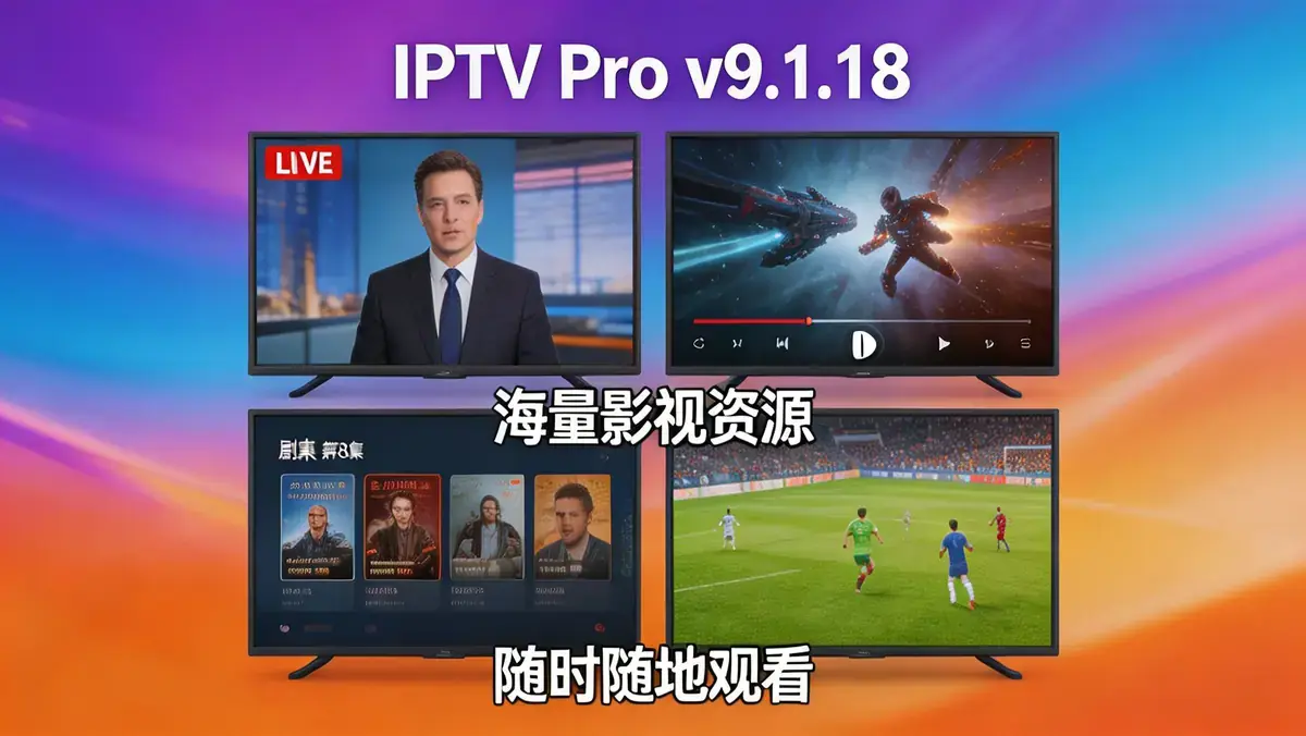 IPTV Pro v9.1.18 安卓修改版：全架构兼容与纯净无广告的全球流媒体播放终端