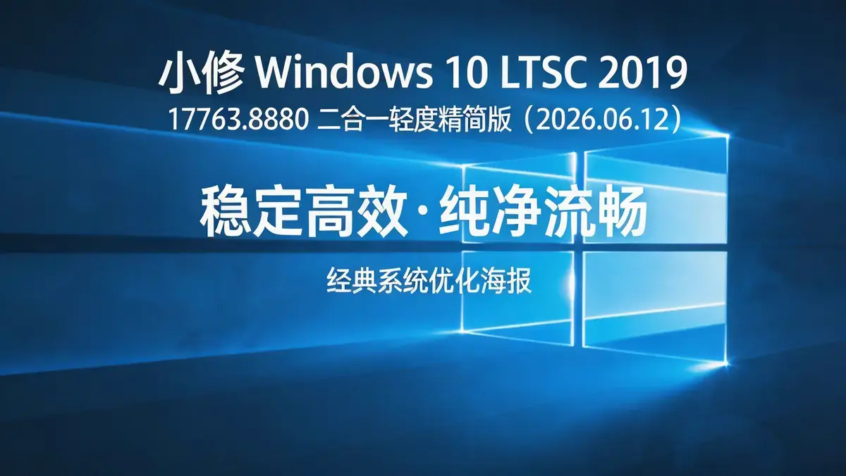 小修 Windows 10 LTSC 2019 17763.8880 二合一轻度精简版（2026.06.12） (2)