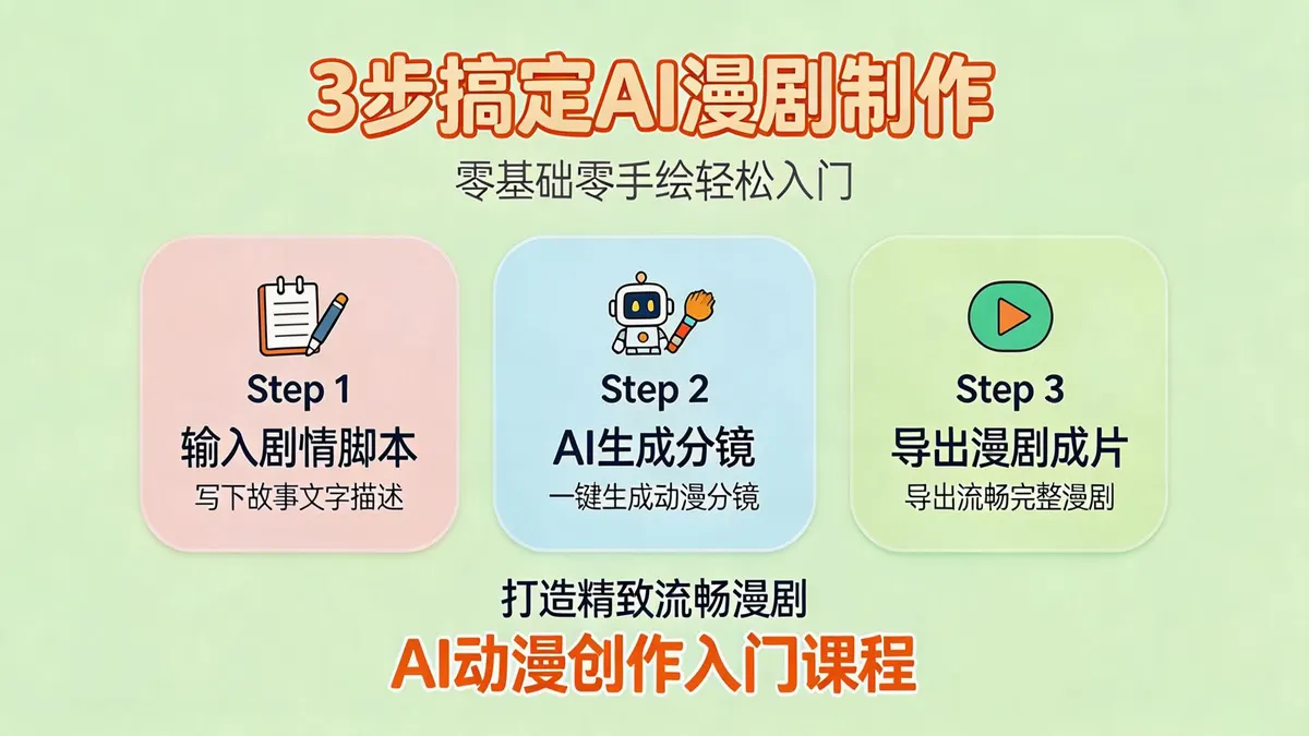 AI漫剧全链路实战营：从文本到视听的零手绘爆款打造指南（18866期）