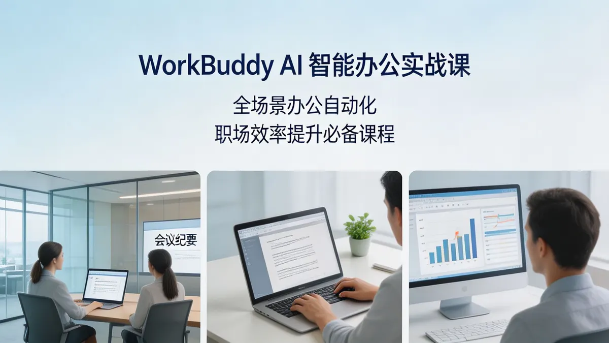 WorkBuddy AI智能办公全栈实战营：让80%重复工作自动化（18859期）