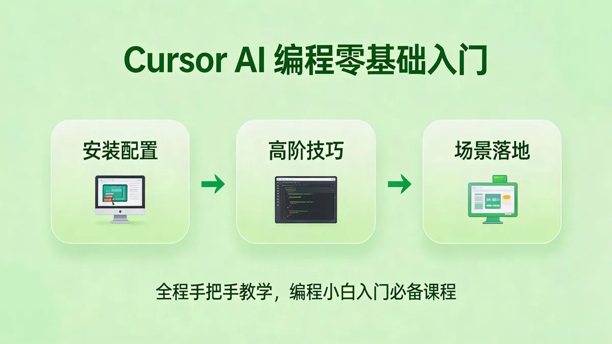零基础精通Cursor AI编程：从环境初始化到Skills工程化实战（18860期）