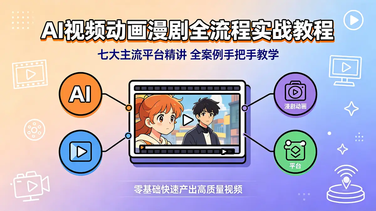 AI视频动画漫剧全链路实战营：七大主流引擎解析与多垂类爆款打造（18890期）