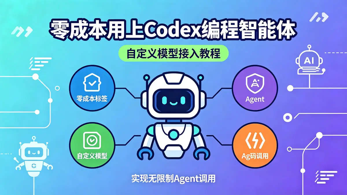 零成本启用 Codex 编程智能体：自定义模型接入方案实现无限制调用