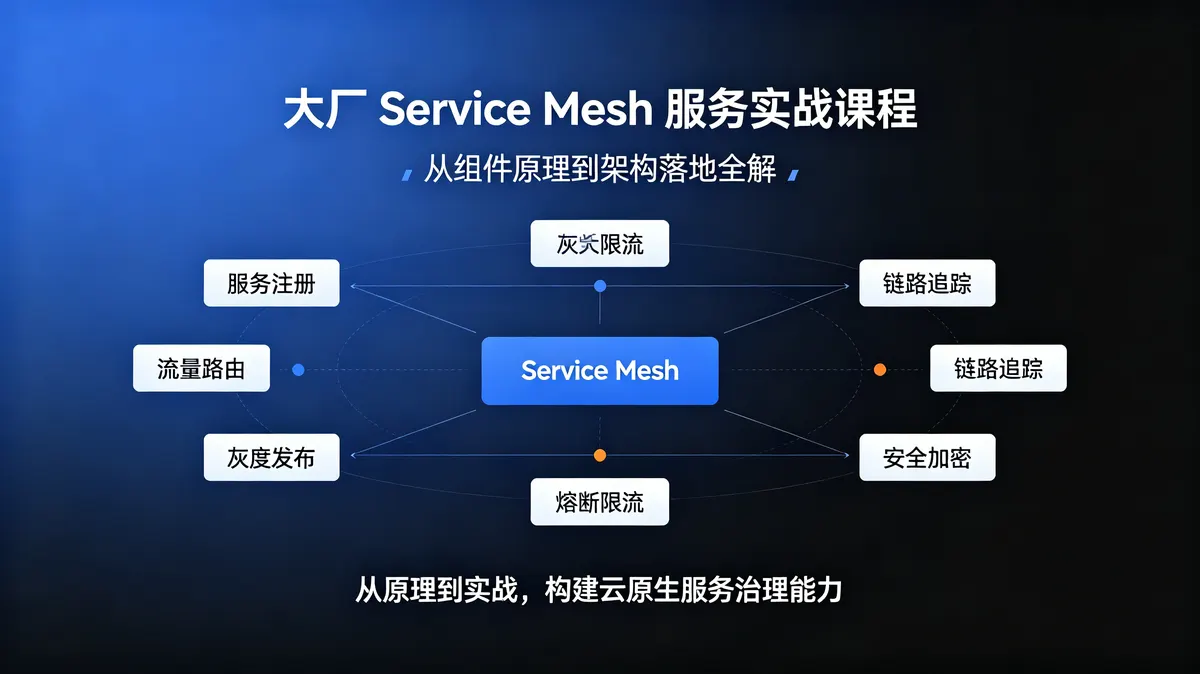 Service Mesh与Istio架构全栈实战营：从微服务演进到云原生流量治理