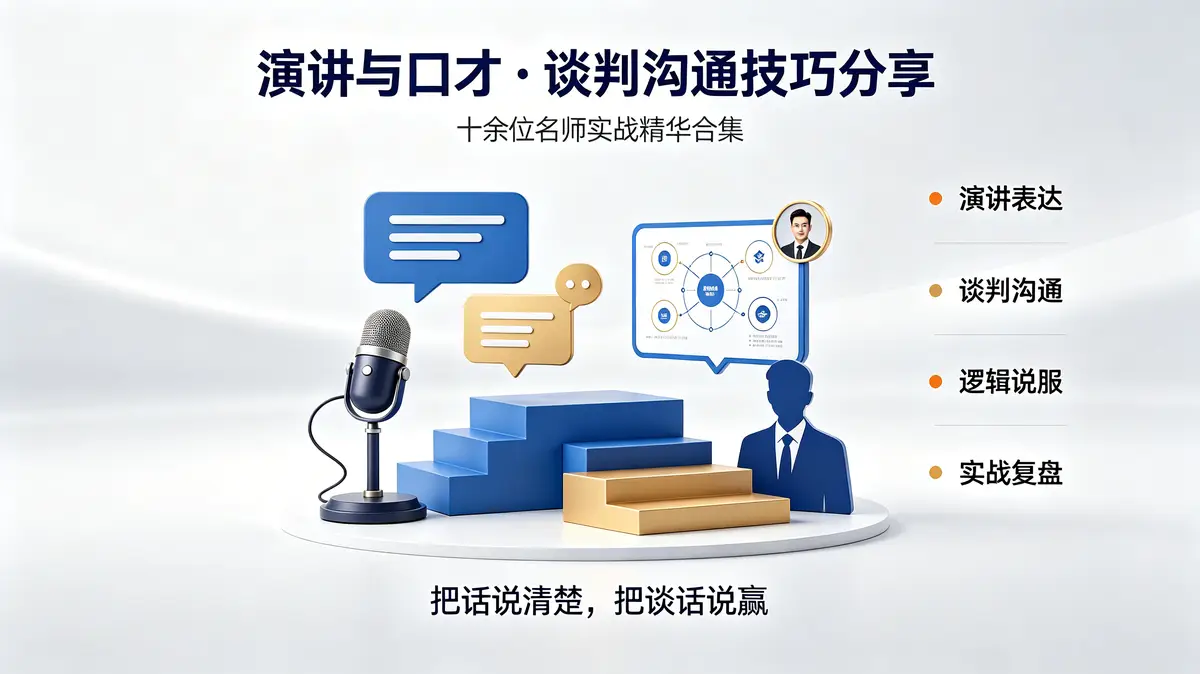 演讲与口才 · 谈判沟通技巧分享 —— 十余位名师实战精华合集插图 演讲口才与谈判沟通技巧全套学习资源 (4)