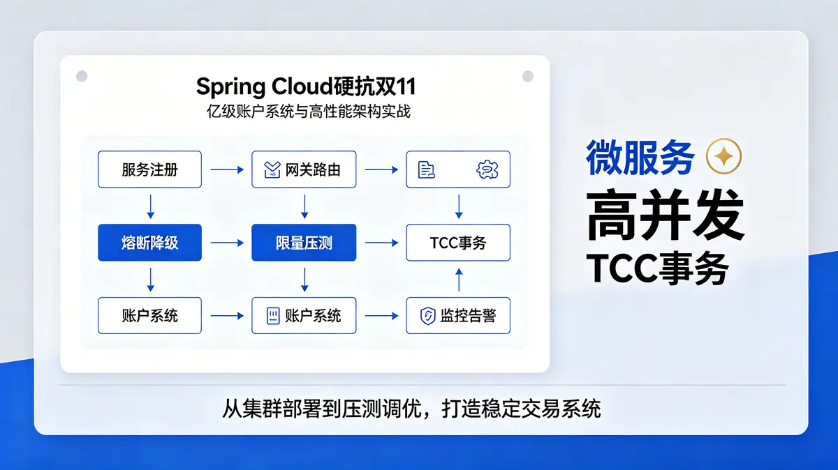 [微服务/Spring Cloud] Spring Cloud抗住双11-亿级别账户系统压力 互联网大厂性能TCC 账户系统项目架构部署