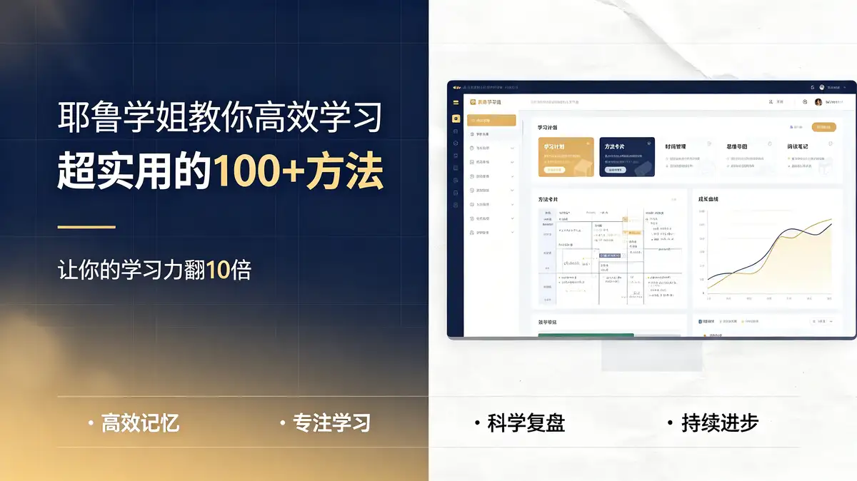 耶鲁学姐教你高效学习:超实用的100+方法,让你的学习力翻10倍插图 系统打通学习全流,耶鲁学姐教你高效学习, 高效学习方法, 记忆技巧, 阅读策略, 时间管理程