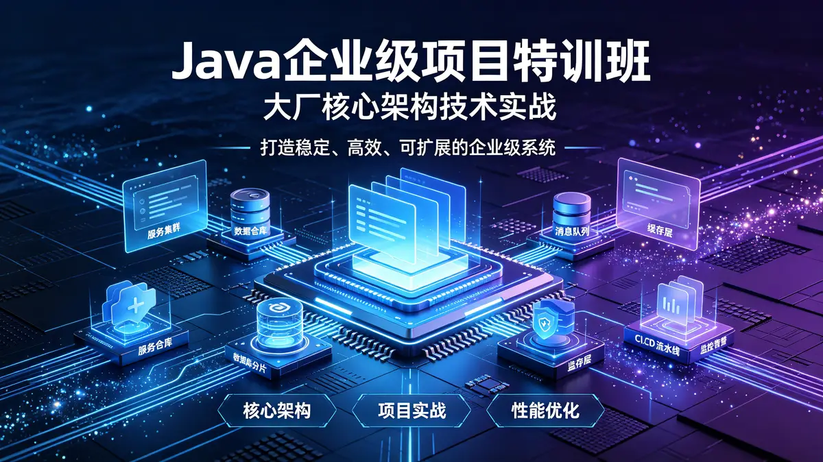 JAVA企业级项目特训班：大厂核心架构技术实战解析