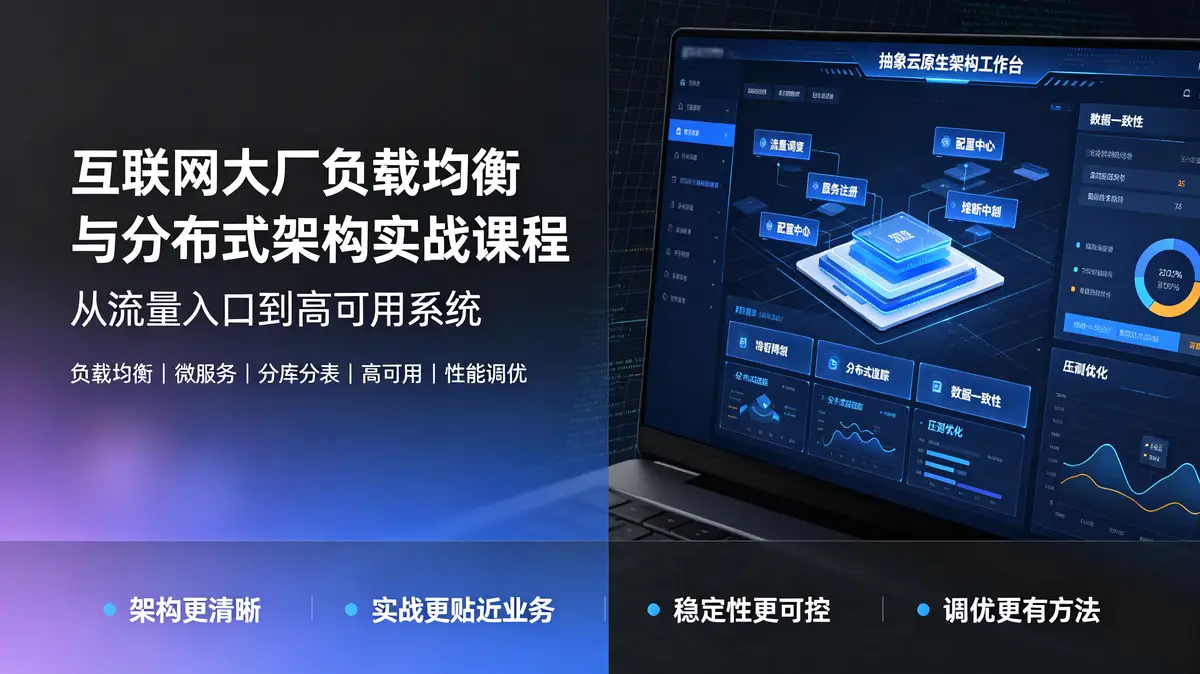 互联网大厂负载均衡解决方案与分布式事务实战课程概览