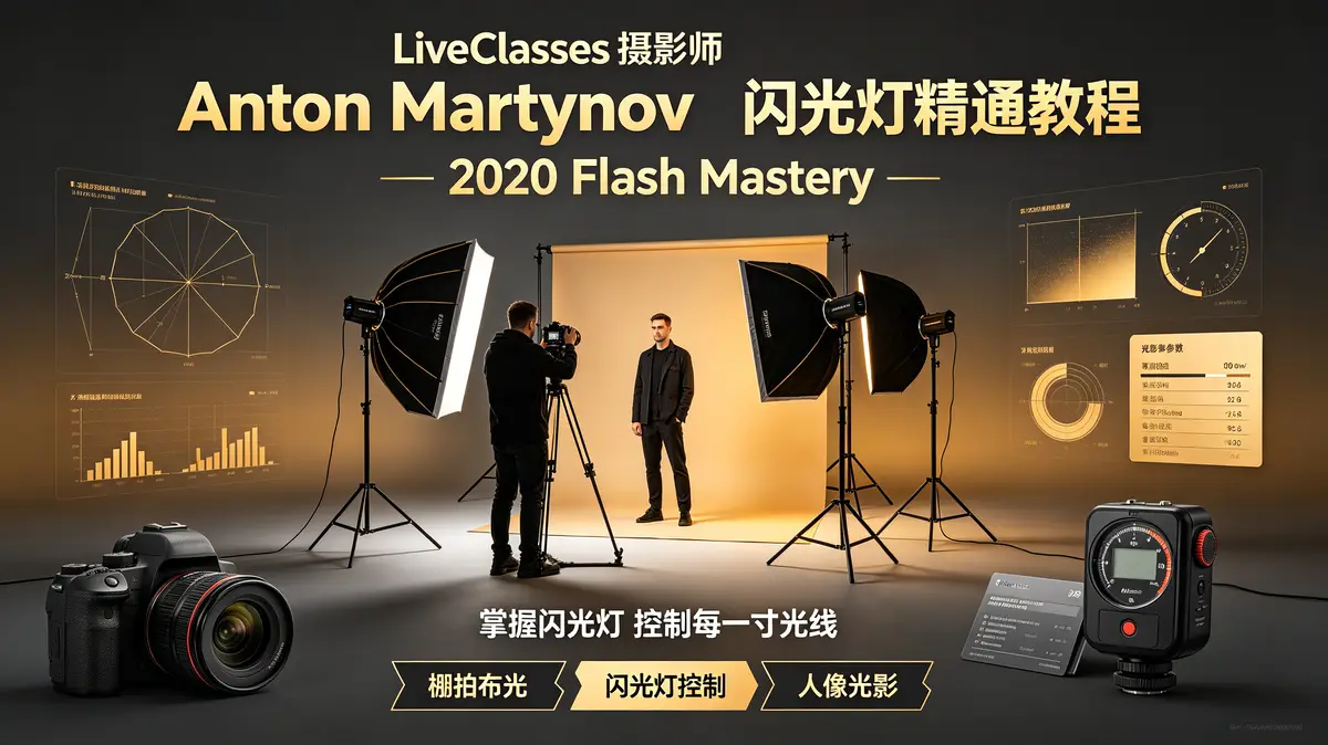 LiveClasses摄影师Anton Martynov精通不同的闪光灯教程2020| Flash (2020)