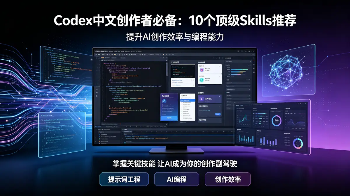 Codex中文创作者必备:10个顶级Skills推荐插图 Codex, Skill, stop slop, dbskill, 内容创作, AI味, 选题, 封面图, 社交卡片, 信息图, HTML, 中文创作者