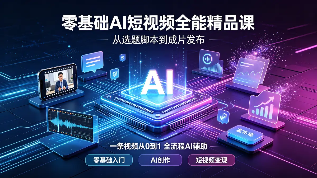 零基础AI短视频全能精品课插图 零基础AI短视频全能精品课,常用AI工具盘点与使用指南,DeepSeek提示词的万能公式,豆包生成精美图像,豆包反推提示词