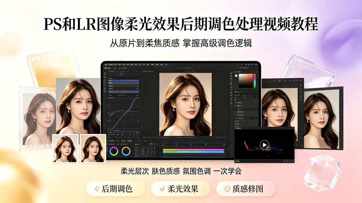 PS和LR图像柔光效果后期调色处理视频教程