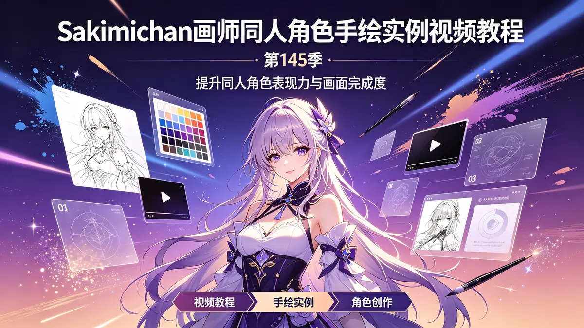 Sakimichan画师同人角色手绘实例视频教程第145季