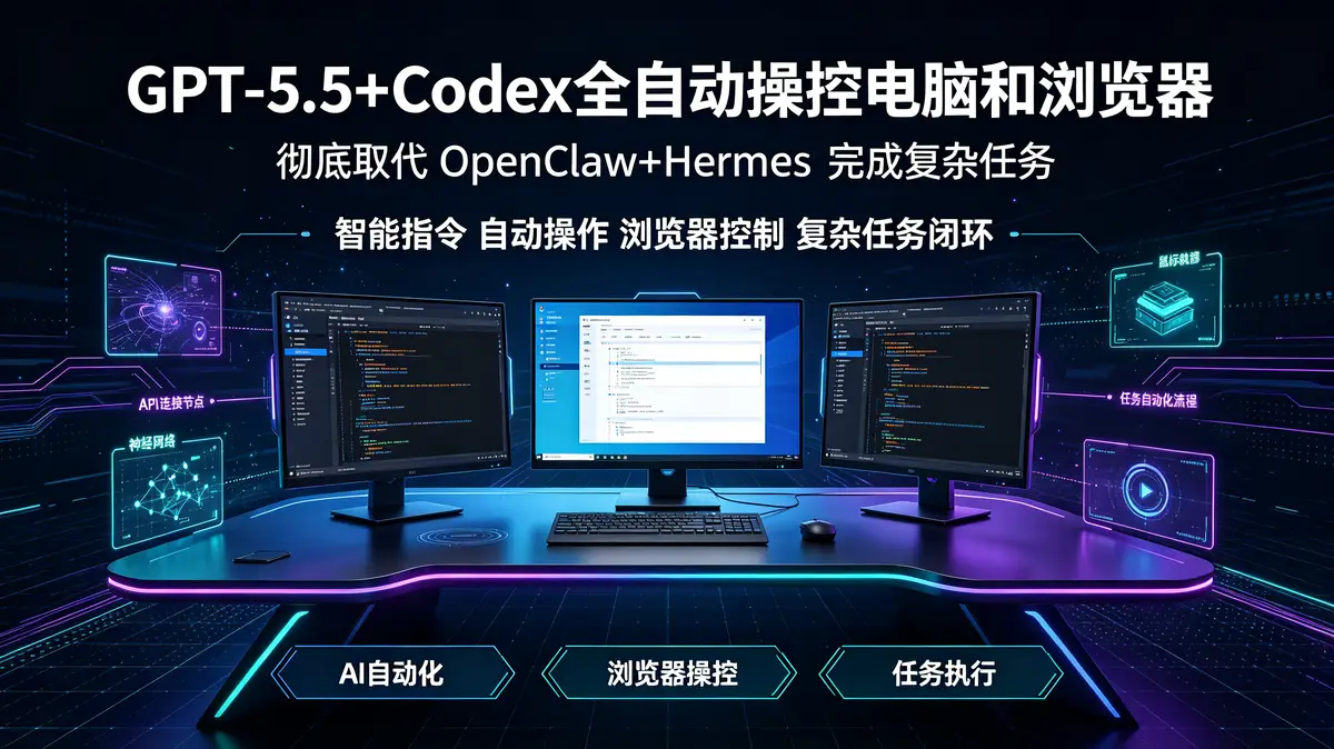 （18985期）GPT-5.5+Codex全自动操控电脑和浏览器，彻底取代OpenClaw+Hermes完成复杂任务
