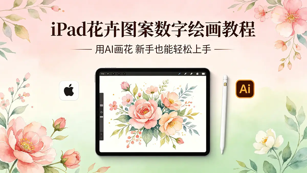 iPad 绘制花卉图案数字绘画视频教程