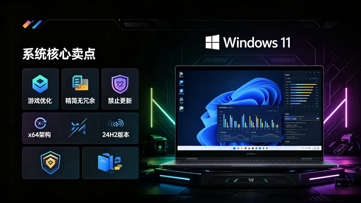 不忘初心 Windows11 24H2 (26100.8737) x64 精简版 游戏版 无更新 (2026.6.25)