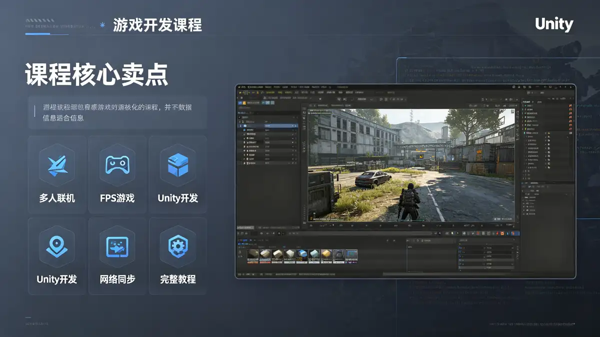 Unity多人网络在线FPS第一人称射击游戏制作视频教程