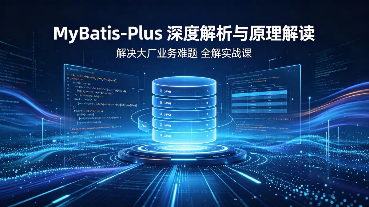 [JAVA教程] 解决大厂业务难题！MyBatis-Plus深度解析与原理解读课程 MyBatis-Plus全解实战视频教程