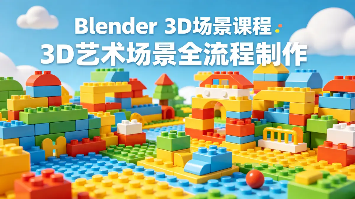 Blender 3D艺术场景实例制作全流程视频教程