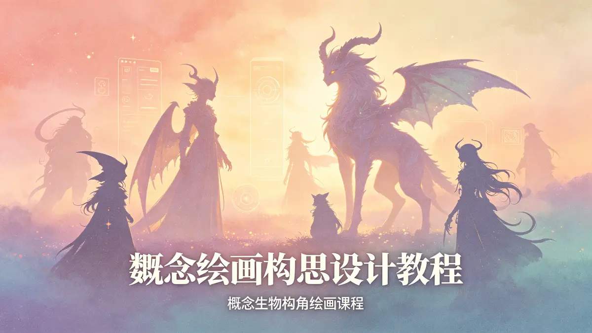 概念生物角色数字绘画构思设计全流程视频教程第二季
