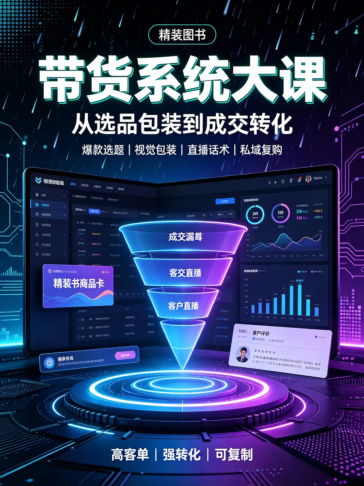 图书带货, 精装书, 选品, 话术, 爆款文案, 投流, 实拍技巧, 混剪, 起号, 出单, 平台算法, 账号定位