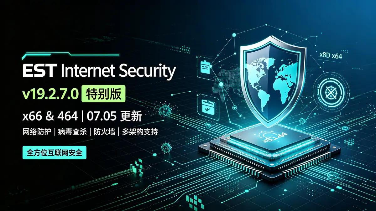ESET Internet Security v19.2.7.0 x86 & x64 特别版(07.05)插图 ESET Internet Security, NOD32, 特别版, 网络攻击防御, 安全浏览器, 反垃圾邮件, 家长控制, 长效授权, 自动更新, 静默模式, 病毒查杀, 防火墙 (1)